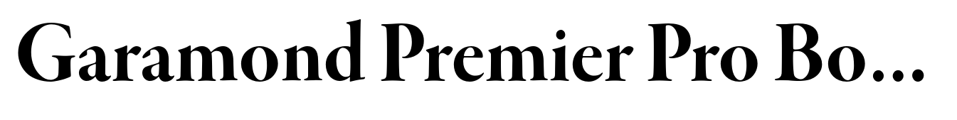 Garamond Premier Pro Bold Display